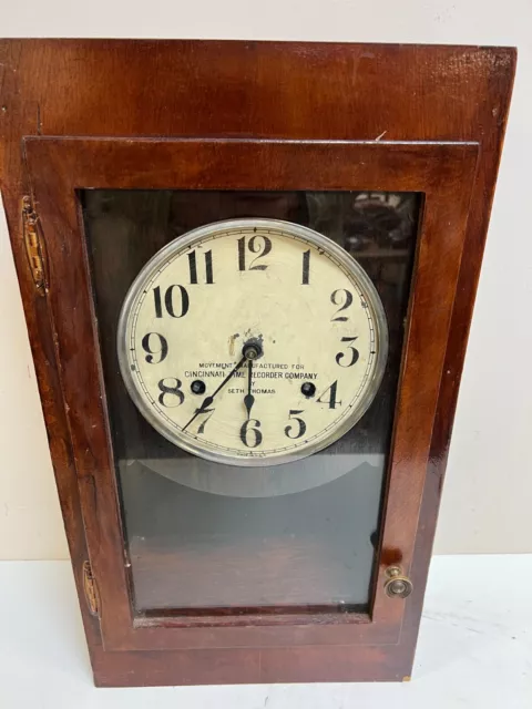 Antique Cincinnati Time Recorder Company - Movement by Seth Thomas Clock