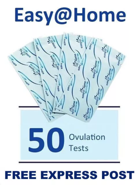 50 x Easy@Home Ovulation LH OPKs Test Strips - FREE EXPRESS POST