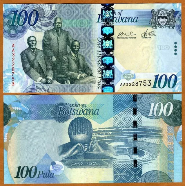 Botswana, 100 Pula, 2009,  AA-Prefix, P-33, OVD, UNC