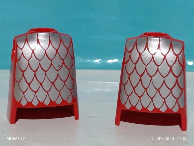 Lot De 2 Corps Avec Bras Pour Figurines Playmobil Chevaliers - Pièces Détachées Neuves