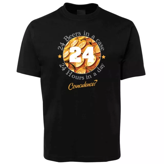 New Black 24 Beers funny T Shirt 100% Cotton Size S - 10XL