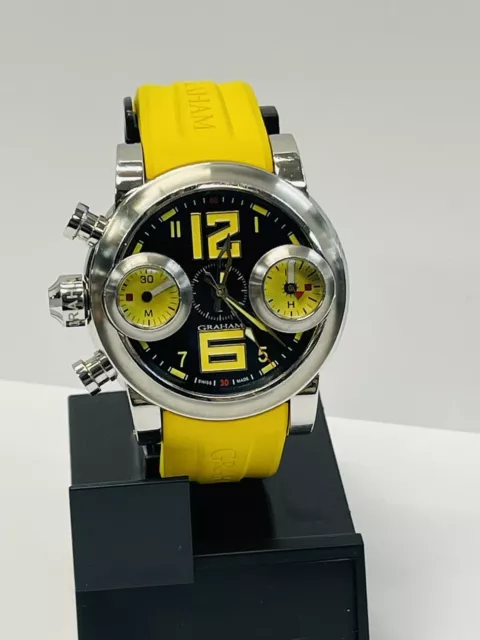 Graham Swordfish Chrono chronograph Automatic 46mm Mens Watch Rare Left Yellow Graham Swordfish Chrono chronograph Automatic 46mm Mens Watch Rare Left Yellow
