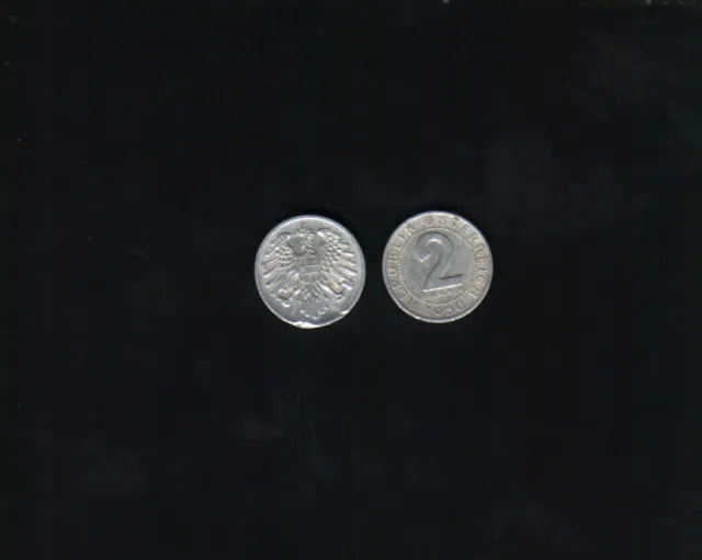 Austria 2 Groschen Km2876 1950-1995 Eagle Euro Coin Money Lot X 100 Pcs