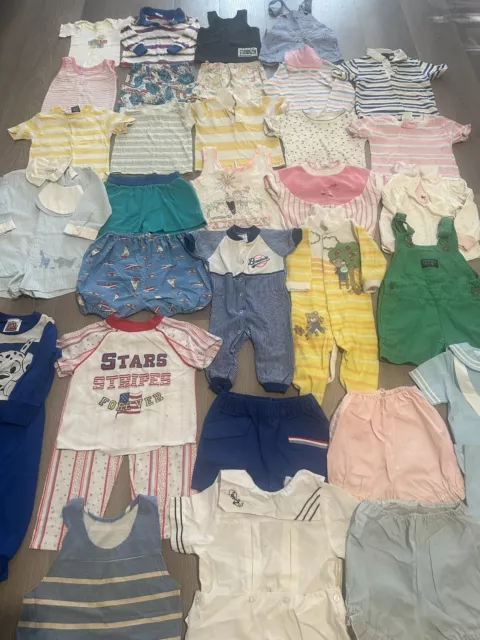 Vintage Kids Clothes Lot Of 34 80s 90’s Cartoon Boys Girls Toddler Various Sizes