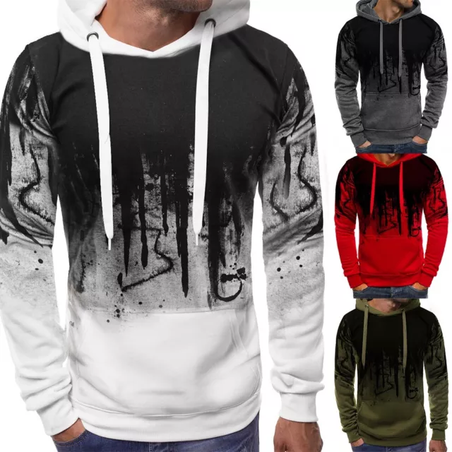 men's sweatshirt with hood and zipper jacket zip cotton plus size