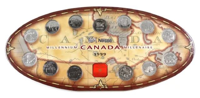 Canada 1999 - NESTLE EDITION - Millennium Oval 13 Coin Commemorative Set!!