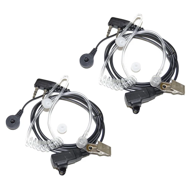 2-Pack HQRP Hands Free Headset for Kenwood TK-3360 TK-3400 TK-3402 TK-250 TH-21