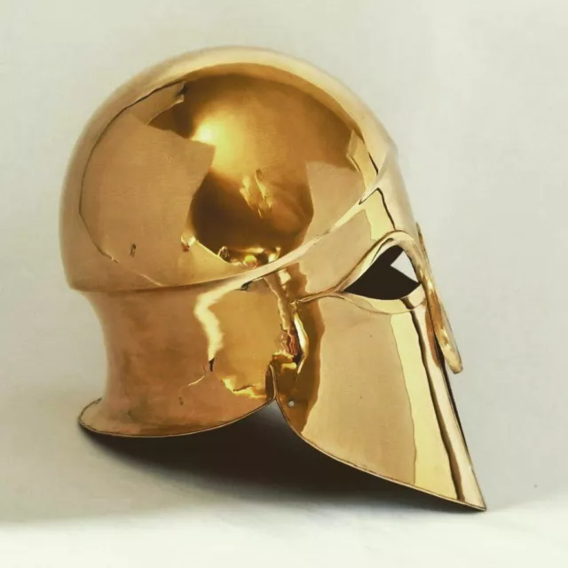 18 Gauge Brass Medieval Greek Corinthian Helmet Knight Helmet