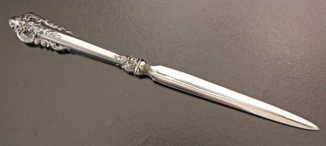 Wallace Factory Made Sterling Handled Grande Baroque 7 3/4" Letter Opener