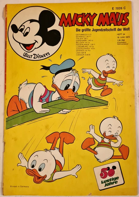 Micky Maus Comic Heft Nr.24 1973 mit SB+GS (029)