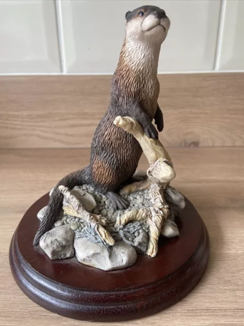 Border Fine Arts Otter Hand Made In Scotland 1994 signed Ayers ornament