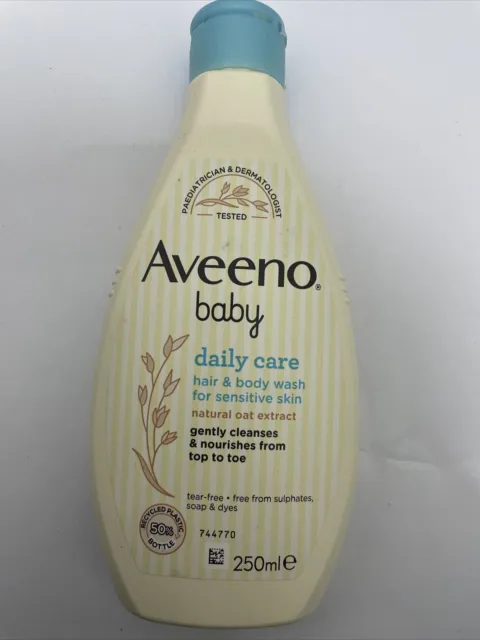 Aveeno Baby Daily Care Hair & Body Wash Sensitive Skin Natural Oat Extract 250Ml