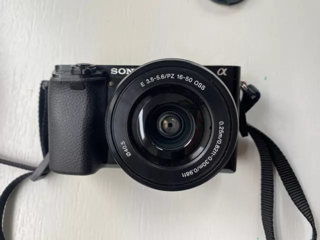 Sony Alpha A6000 24.3MP Digital Camera - Black (Kit with 16-50 mm Power Zoom...