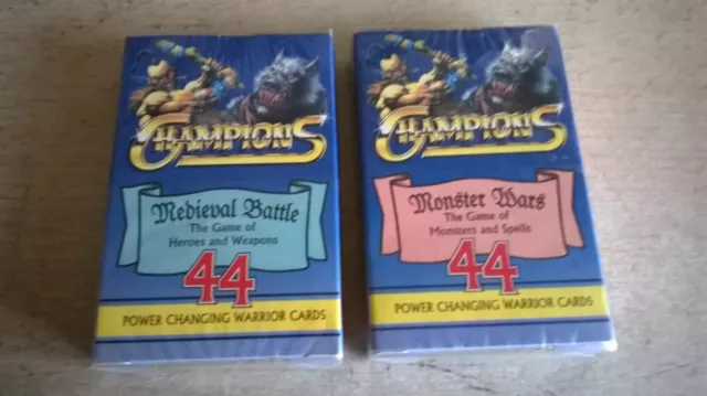 Champions CCG  Medieval Battle & Monster Wars Power Changing Warrior Cards - NEW