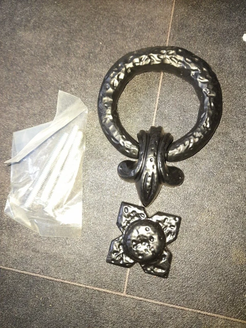 Golpeador de puerta hierro fundido estilo negro