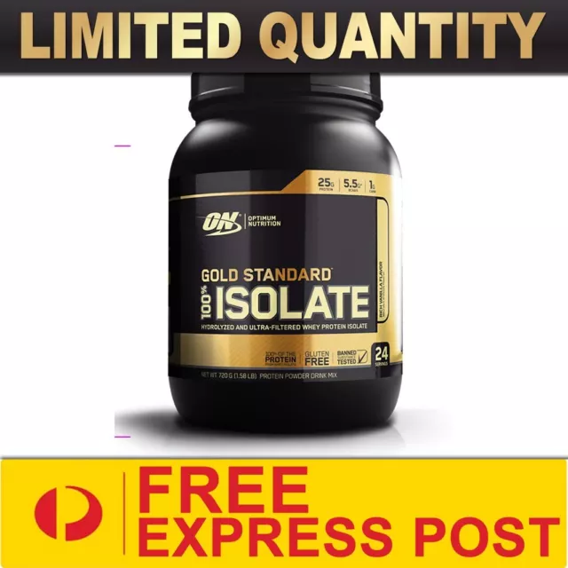 Optimum Nutrition Gold Standard 100% Isolate  24 Srv || Whey Wpi Protein Express