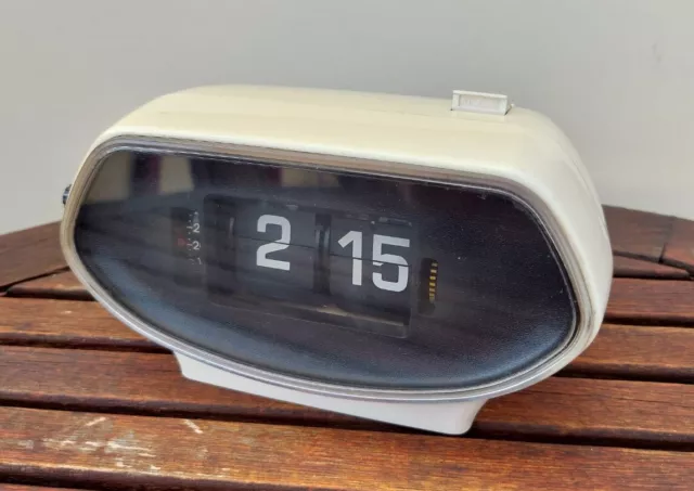 Klappzahlen Wecker 5RD009 Weiß GETESTET 70er Otto Vertrieb Flip Clock Retro Uhr