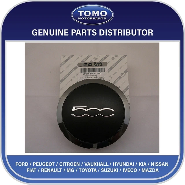 GENUINE Fiat 500 Alloy Wheel Centre Cap / Trim Qty NEW - 51884863