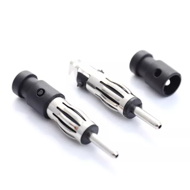 2Pcs Car CD Radio Male Aerial Antenna Plug Adapter Plastic Handle Connec-lk