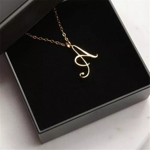 Exquisite Letter / Name Necklace. Alphabet Initial. Gold Finish.