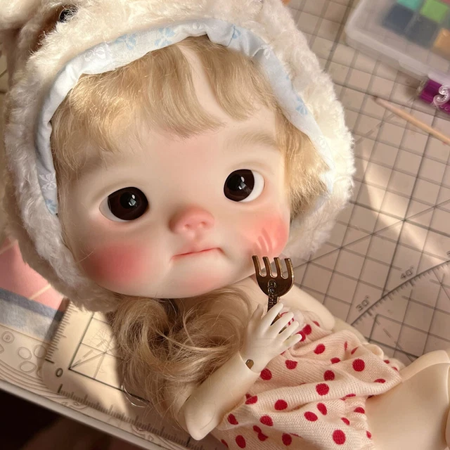 Bare 1/8 BJD Doll Girl Qbaby Ball Jointed Body Handpainted Makeup Eyes Kids Gift