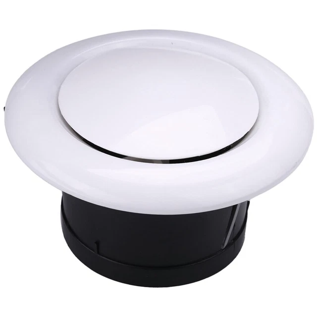 Valvola A Disco Per Ventilazione 100 Mm Bianca - Griglia In Acciaio Regolabile Per Condotti Aria - Foto 4