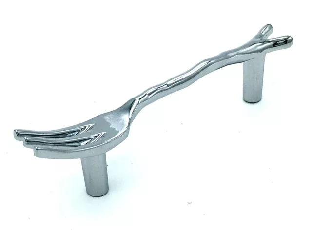 FORK HANDLES 76mm polished chrome cupboard door cabinet drawer pull handle (142)