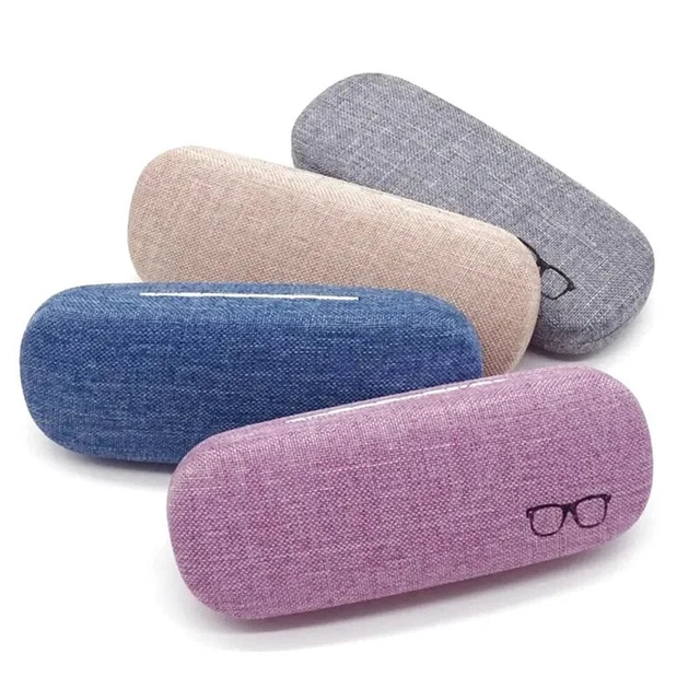 Étui Rigide En Toile De Lin Pour Lunettes - Protection Solide Unisexe, Compatible Lunettes De Vue Et Soleil