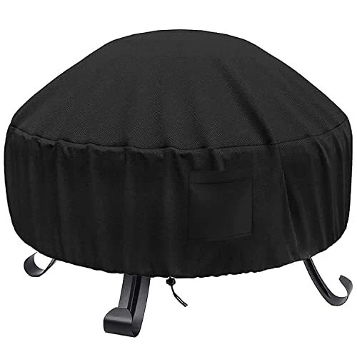 Fire Pit Cover Round for Fire Pit 22 Inch – 34 Inch, 420D Heavy Duty Oxford