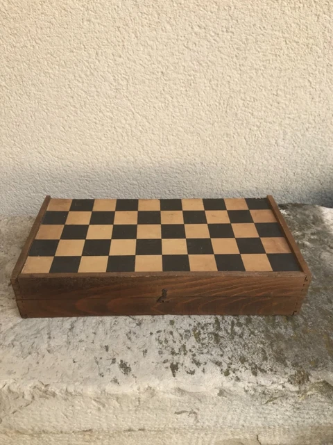 ANCIEN JEU DE Jacquet Et Dames - Grande Boite Bois - Bon Etat EUR 50,00