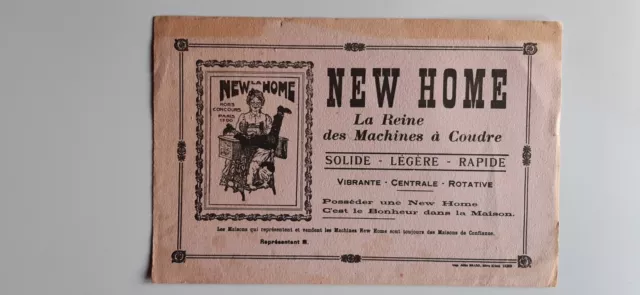 Buvard vintage  NEW HOME La Reine des Machines à Coudre