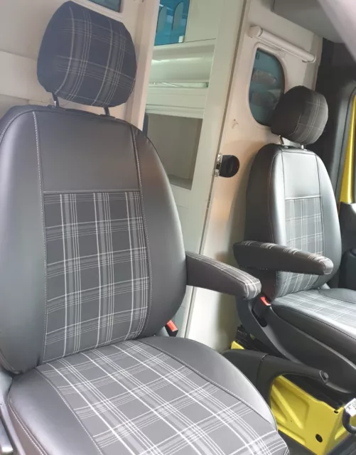 Sitzbezüge Schonbezüge nach Maß für VW T5 T6 mit zwei Einzelsitzen Multivan