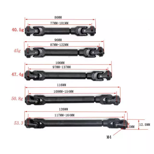 CVD Universal Joint Drive Shaft for Axial SCX10 D90  1:10 RC Car