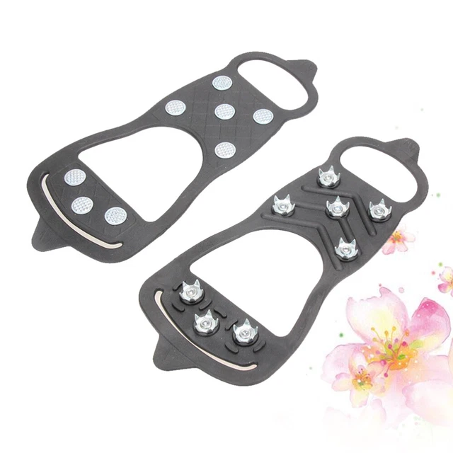 Copri scarpe trazione ghiaccio borchie donna spikers pinze tacchetti camminare
