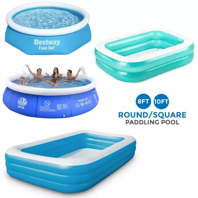 6/8/10ft Prompt Set Inflatable Paddling Pool Swimming Pool Family Outdoor Party