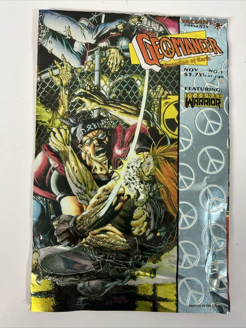 1994 Valiant Geomancer #1 Chromium Wraparound Cover, Eternal Warrior