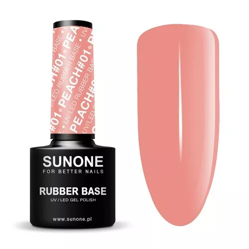 5903332083763 Rubber Base baza kauczukowa 01 Peach 5ml Sunone