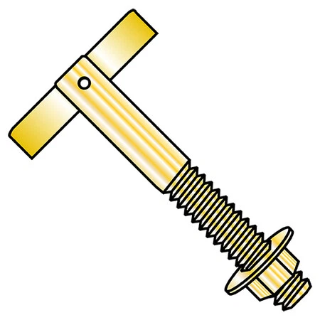 Zoro Select 1452Aty 1/4X3 1/4 T Anchor Zinc Yellow