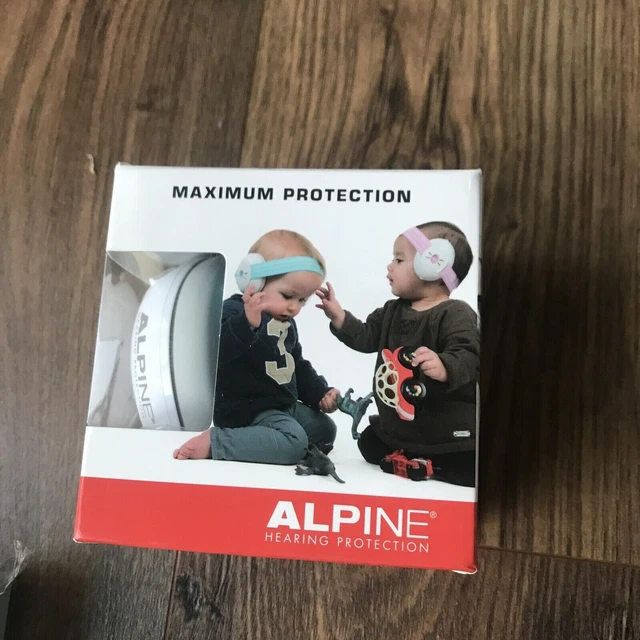 NUEVO Alpine Muffy Baby Rayas Negras y Grises - Protección Auditiva para Bebé - Orejeras