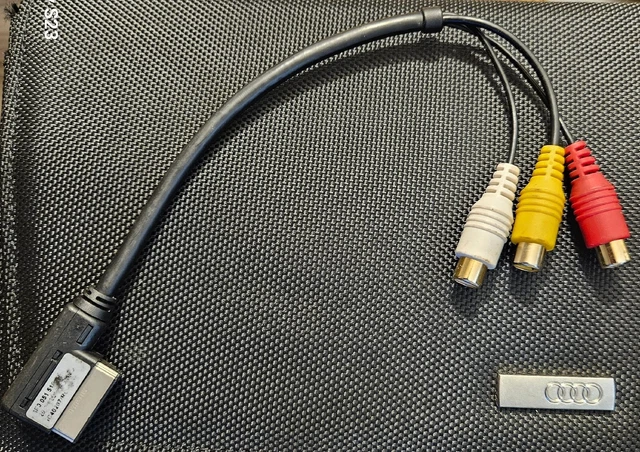 USED Genuine Audi 4F0 051 510 AA Audio / Video Music Interface RCA Adapter*READ*