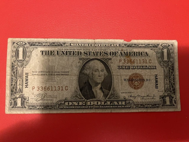 1935-A One Dollar $1 Brown Seal Silver Certificate- HAWAII- Nice Note