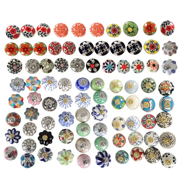 Multicolor Ceramic knobs  Cupboard Knobs and Mix Assorted Hardware Drawer Pulls 2