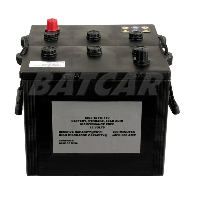 Batterie Poids Lourd TOPCAR 12V 110AH 800A - Référence 914 - Pour Camion, Utilitaire, Bateau - Meilleur Rapport Qualité/prix - 9