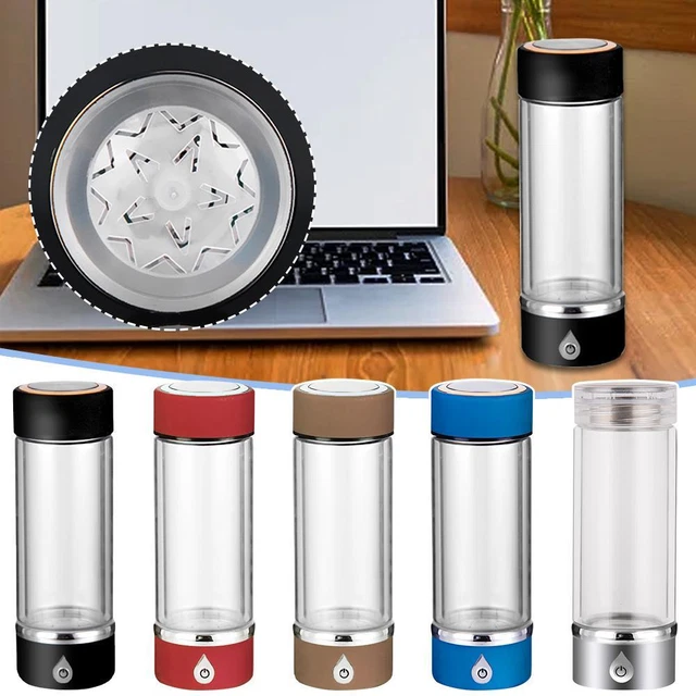 Bouteille Eau Hydrogène 420ml Portable - Générateur Hydrogène Rechargeable USB, électrolyse 3 Min, Santé Bien-être