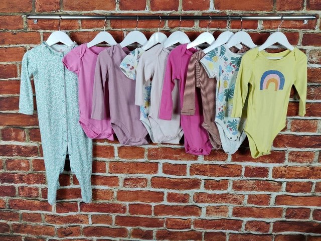Baby Girls Bundle Age 12-18 Months Next M&S Etc Babygro Bodysuit Vest Pink 86Cm