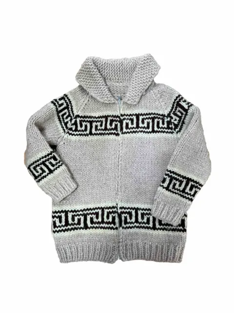 Vintage Cowichan Sweater Big Lebowski Zip Up Cardigan L/XL UNISEX