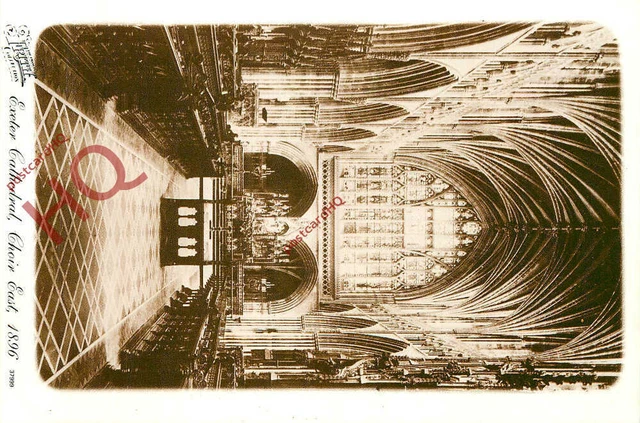 Picture Postcard, Exeter Cathedral, Choir East, 1896 (Repro) [Frith's]