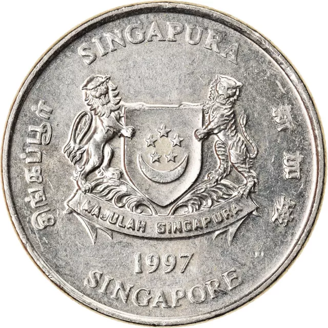 [#894320] Münze, Singapur, 20 Cents, 1997, Singapore Mint, VZ, Copper-nickel, KM