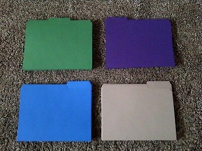 (100) Smead/Universal One/Staples File Folder, 1/3-Cut- Tab,Assorted Colors NEW!