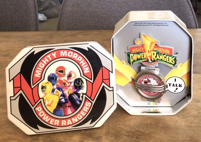 VINTAGE MIGHTY MORPHIN Power Rangers Talking Red Ranger Collector Watch ...